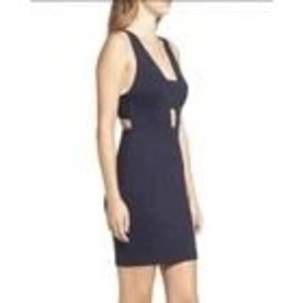 NWT ASTR THE LABEL REVOLVE Womens Bodycon Cutout Mini Dress Navy Blue HOT Sz M